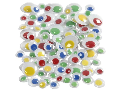 [90012667 671356] Creativ Company Wackelaugen  30 Stück, 8 + 10 + 14 mm