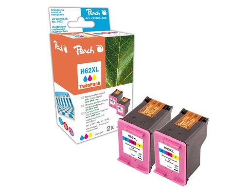 [90126952 464963] Peach Tinte HP Nr. 62XL (C2P07AE) Color