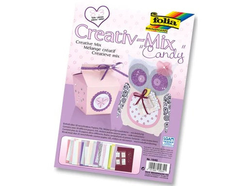 [90127021 523491] Folia Bastelpapier Creativ-Mix Candy Mehrfarbig