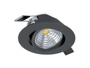 EGLO Leuchten Einbauspot Saliceto 1 Rund 1x 6 W 2700 K, Schwarz