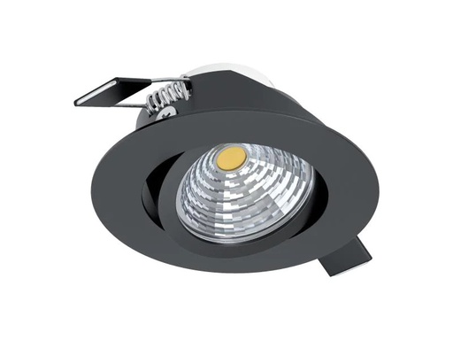 [90127138 993358] EGLO Leuchten Einbauspot Saliceto 1 Rund 1x 6 W 2700 K, Schwarz