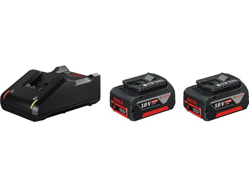 [90127198 991461] Bosch Professional Akku und Ladegerät Starterset 2x GBA 18 V 4 Ah + GAL 18 V-40