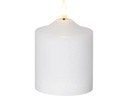 Star Trading LED-Kerze Pillar Flamme Ø 7.5 x 12 cm, Weiss