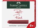 Faber-Castell Tintenpatrone Rot, 6 Stück