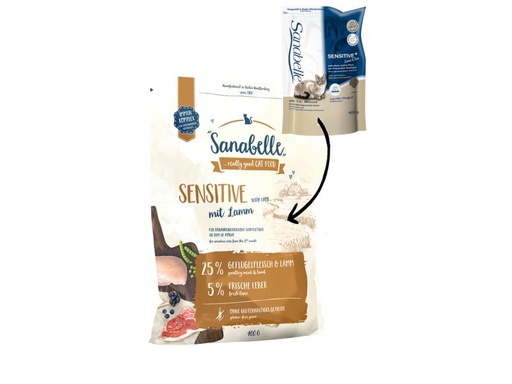 [90127365 562056] Sanabelle Trockenfutter Sensitive Lamm, 0.4 kg
