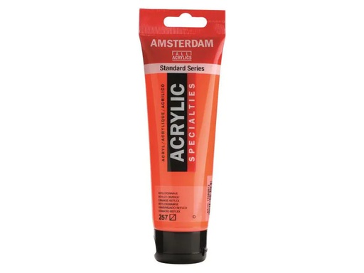 [90012742 995989] Amsterdam Acrylfarbe Standard 257 Reflexorange Halbtransp, 120 ml