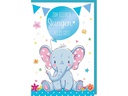 Braun + Company Glückwunschkarte Elefant 11.5 x 17 cm, Blau