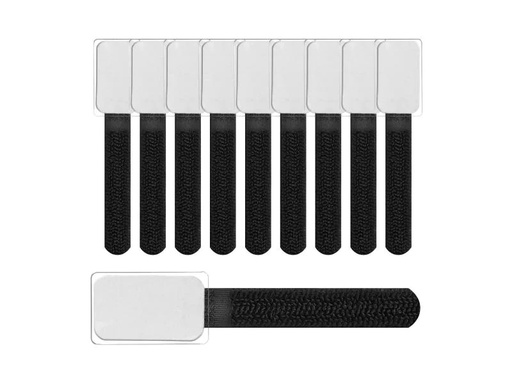 [90001255 180085] Label-the-cable Kabelbeschriftung MINI TAGS Schwarz mit Beschriftungsfeld