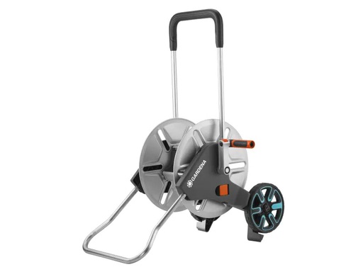 [90012769 840199] Gardena Metall-Schlauchwagen AquaRoll M, leer, Metallgriff faltbar