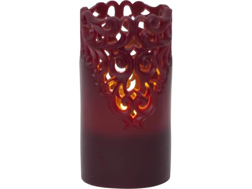 [90128223 1059743] Star Trading LED-Kerze Pillar Clary Ø 8 x 15 cm, Rot