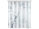Wenko Duschvorhang Onyx 180 x 200 cm, Grau/Weiss