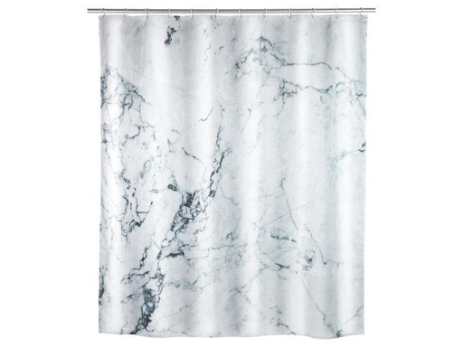 [90128243 951151] Wenko Duschvorhang Onyx 180 x 200 cm, Grau/Weiss