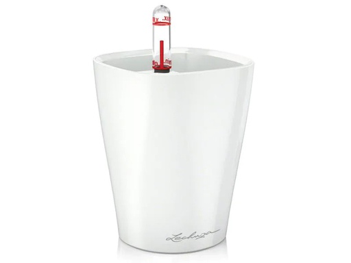 [90128331 411984] Lechuza Kräutertopf Mini Deltini Premium Weiss hochglanz