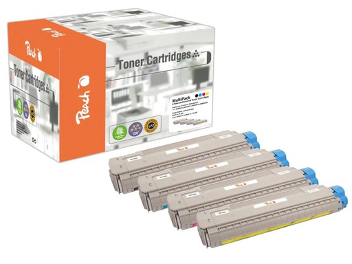 [90128353 372919] Peach Tonerset OKI MC860-Series BK, C, M, Y
