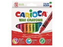 Carioca Wachsmalstifte Wax 12 Stück, Mehrfarbig