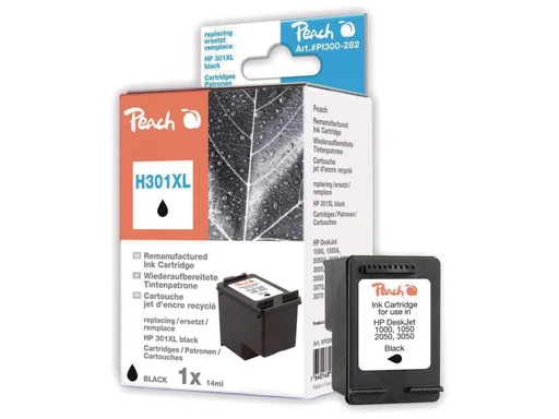 [90128560 207017] Peach Tinte HP Nr. 301XL (CH563EE) Black