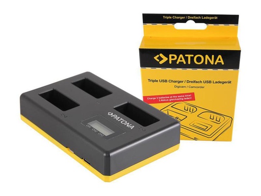 [90128621 884483] Patona Ladegerät Triple Canon LP-E17