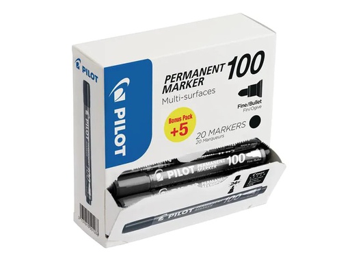 [90128708 1207559] Pilot Permanent-Marker 100 XL 15+5 Gratis Schwarz