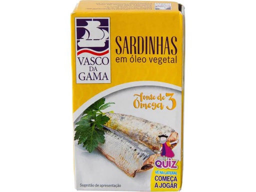 [90128772 1051302] Vasco da Gama Sardinen in Pflanzenöl 120 g