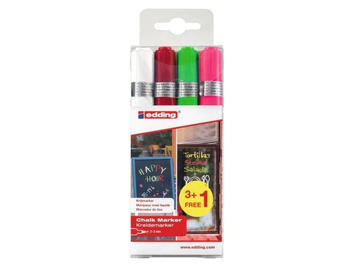 [90128798 1211372] edding Kreidemarker 4095 E3+1 4 Stück