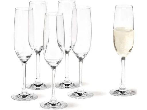[90128892 552331] Leonardo Sektglas Ciao 190 ml, 6 Stück, Transparent 