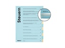 Biella Steuermappe A4 12-teilig, Blau; Beige