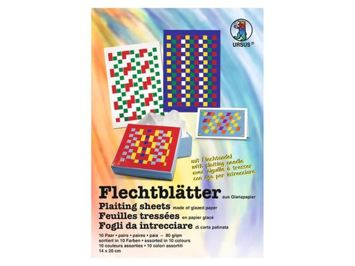 [90129704 837578] URSUS Bastelpapier Flechtpapier 12 x 17 cm 10 Blätter