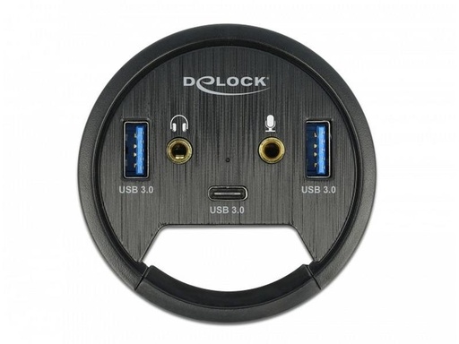 [90129748 1155240] Delock Tisch-Hub USB 3.0 Typ A/C + HD Audio