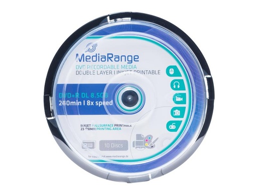 [90012960 86329] MediaRange DVD+R 8.5 GB, Spindel (10 Stück)