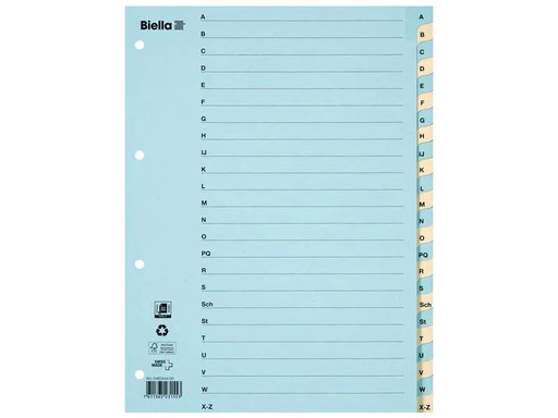 [90129896 555770] Biella Register A4 A - Z Karton