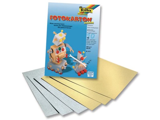 [90129990 565515] Folia Fotokarton A4 Gold/Silber