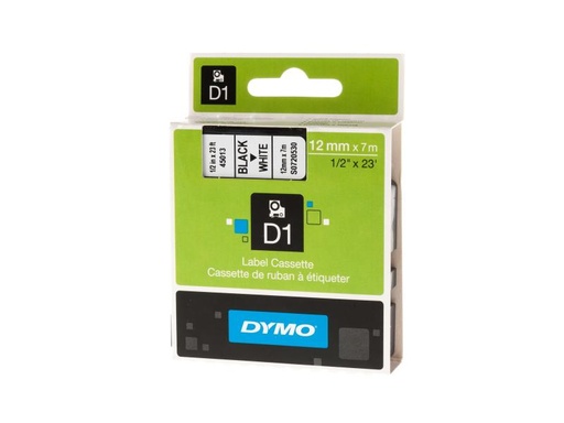 [90130002 80511] DYMO Beschriftungsband D1 Schwarz auf Weiss