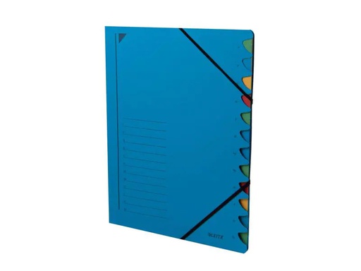 [90130085 968337] Leitz Ordnungsmappe Blau, 12 Fächer