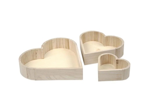 [90130116 656840] Creativ Company Holzartikel 13-25 cm Schale, 3 Stück