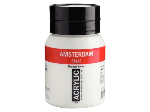[90130122 995941] Amsterdam Acrylfarbe Standard 104 Zinkweiss halbtransparent, 500 ml