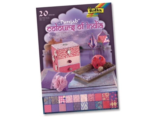 [90130318 599705] Folia Motivblock India Punjab Farbig assortiert
