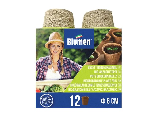 [90130328 1036075] Blumen Aufzuchttöpfe Ø 6 cm, rund, 12 Stück