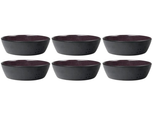 [90013012 869855] Bitz Suppenschale 18 cm, 6 Stück, Schwarz/Lila