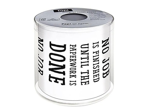 [90130414 884696] Paper + Design Toilettenpapier Paperwork  Rollen, 3-lagig, Schwarz/Weiss