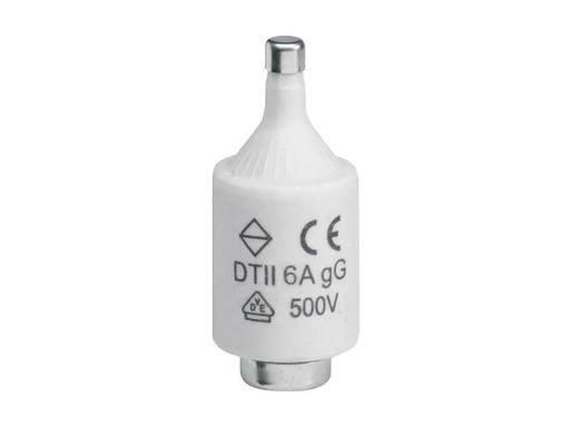 [90130433 889203] Hager Schmelzsicherung DII E27 6A 500 V gG 5 Stück