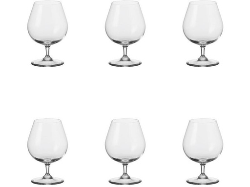 [90130519 552336] Leonardo Cognacglas Ciao 400 ml, 6 Stück, Transparent