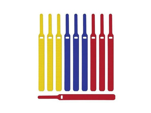 [90130729 246650] Label-the-cable Klettkabelbinder BASIC STRAPS 14 x 170 mm RGB, 10 Stück