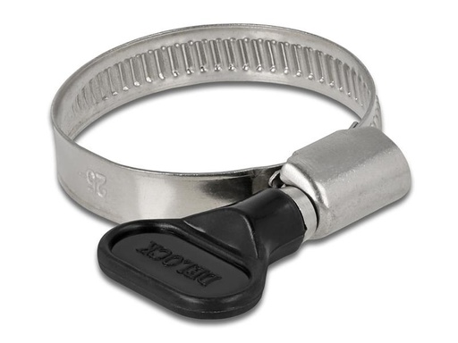[90130754 1192206] Delock Schlauchschellen-Set 25-40 mm, Schwarz 10 Stück