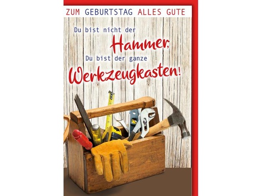 [90130785 1176051] Braun + Company Geburtstagskarte Handwerker 11.5 x 17 cm