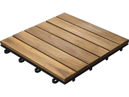 [90130920 1189830] Florco Balkon-&amp; Terrassenplatten Akazie, 5 Latten 30 x 30, 5 Stk.