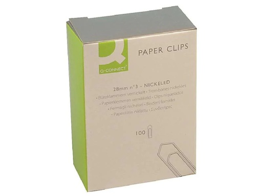[90131001 1046049] CONNECT Büroklammer Nr.3 28 mm, 100 Stück