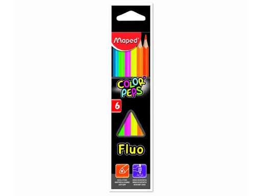 [90131088 683339] maped Farbstifte Color Peps Fluo 6 Stück