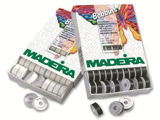 [90131145 629488] Madeira Unterfaden Bobbins 50 Stück Schwarz