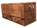 Holz Zollhaus Truhe Vintage Braun, 85 x 40 cm