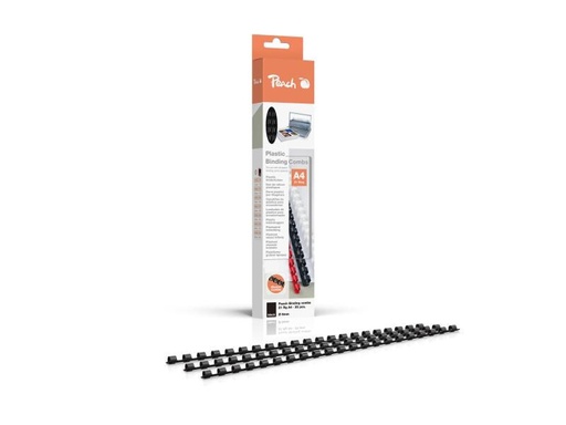 [90131312 747226] Peach Binderücken 6 mm Schwarz, 25 Stück